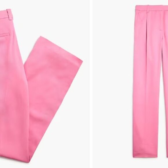 NWT J. Crew Wide-leg pleated twill trouser pants in Size 12 - Picture 3 of 3